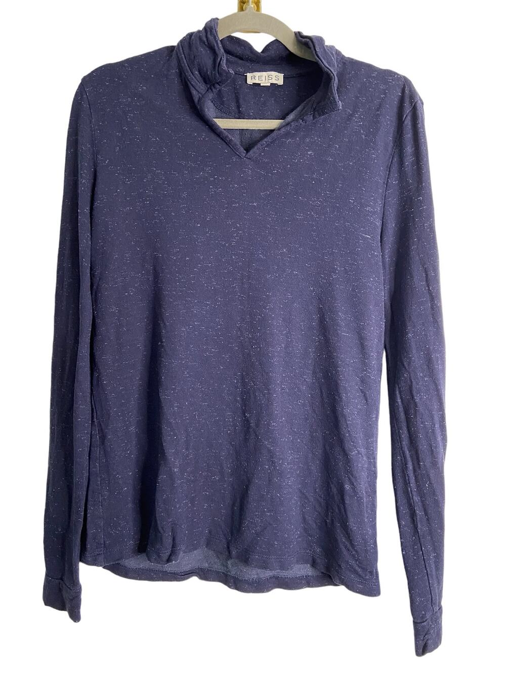 Reiss Freckleton Polo Shirt Collar Long Sleeve Preppy Casual Work Fall Winter S